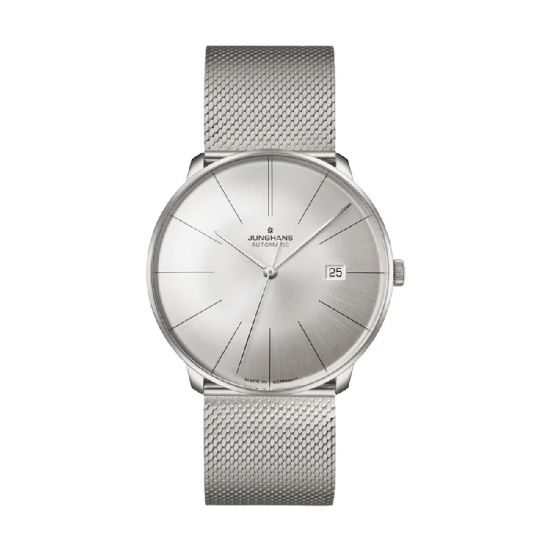 men's digital watches for casual wear -Meister fein Automatic Silver on Bracelet