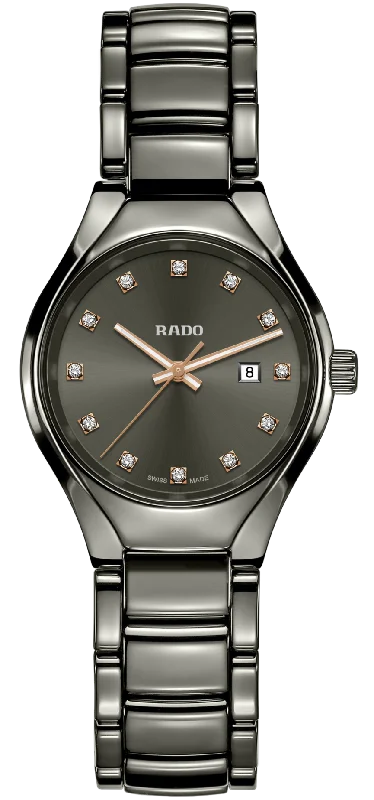 men's mechanical watches with tool-free strap change style -Rado True Diamonds D