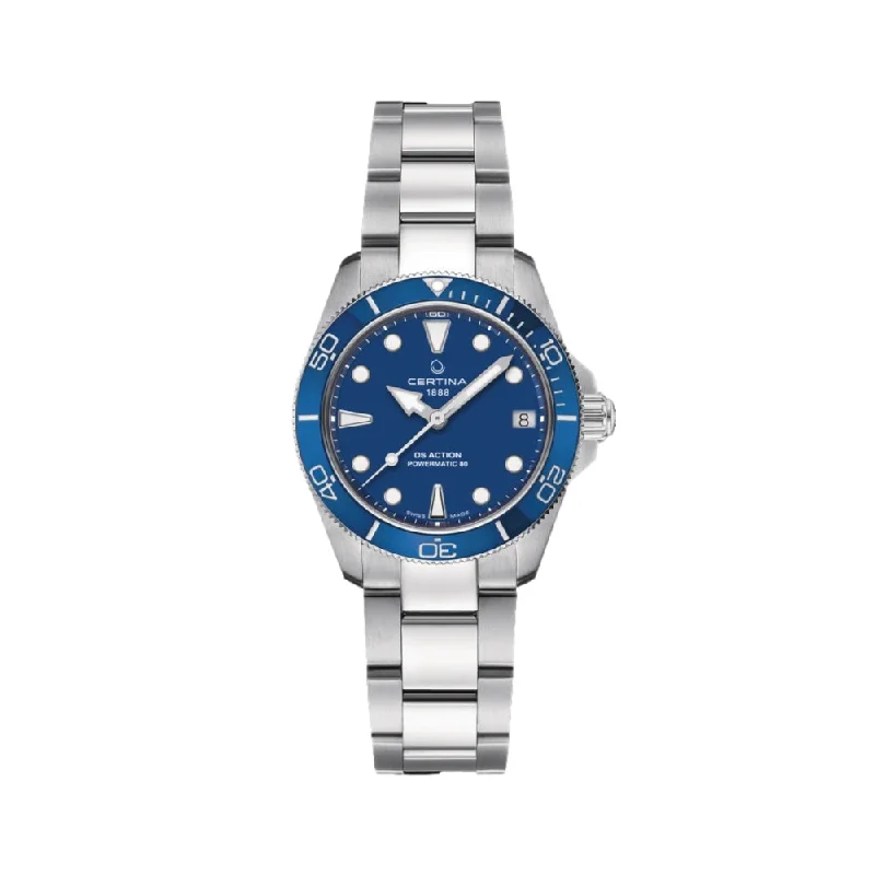 chronometer-certified dress-DS Action Blue Dial, 34.5mm