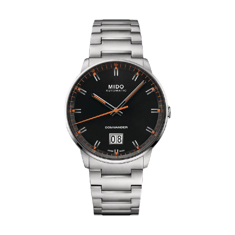 men's chronograph watches with dual time zone design -Commander Big Date Black Bracelet men's chronograph watches with dual time zone design -Commander Big Date Black Bracelet