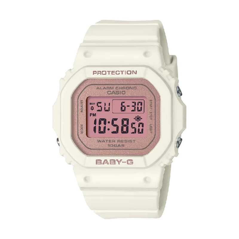 women's Casio formal watches -CASIO BABY-G BGD-565SC-4DR STANDARD DIGITAL WHITE WATCH
