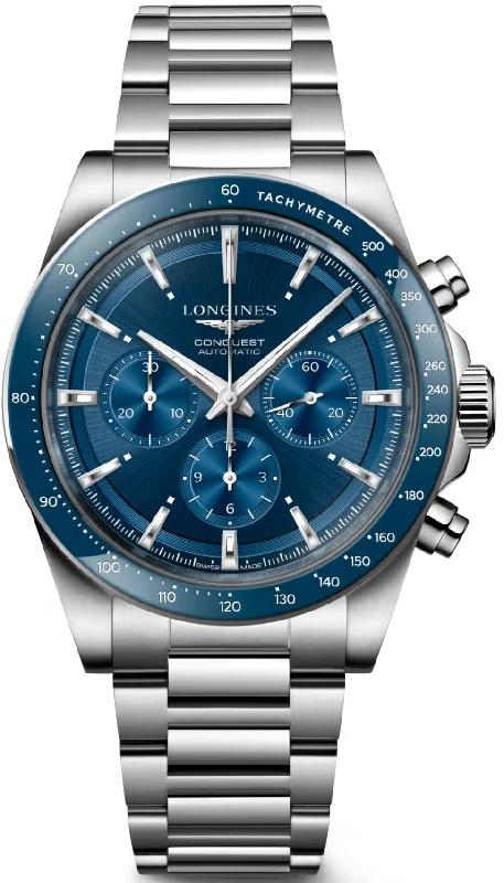 men's chronograph watches with phosphorescent design -Longines Conquest Chronograph Mens men's chronograph watches with phosphorescent design -Longines Conquest Chronograph Mens