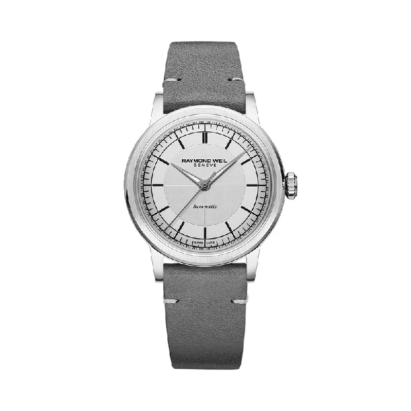men's digital watches with backlight style design -Millesime Automatic Central Seconds 35mm - Silver on Leather Strap men's digital watches with backlight style design -Millesime Automatic Central Seconds 35mm - Silver on Leather Strap
