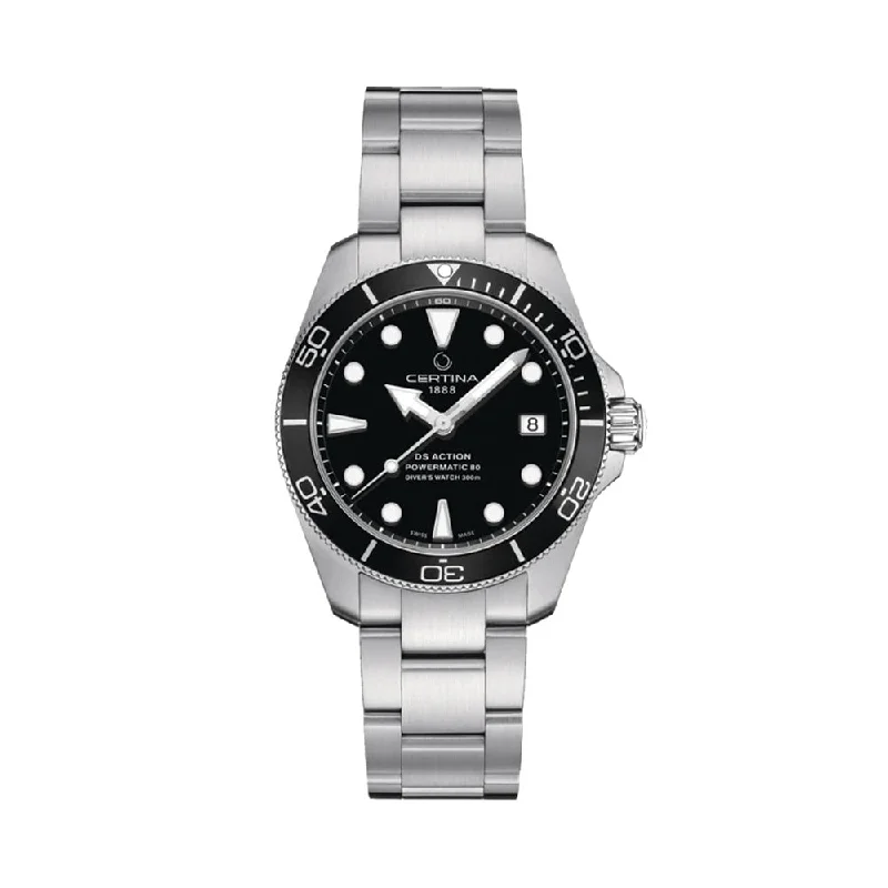 men's dive watches with futuristic style -DS Action Diver 38mm - Black on Bracelet