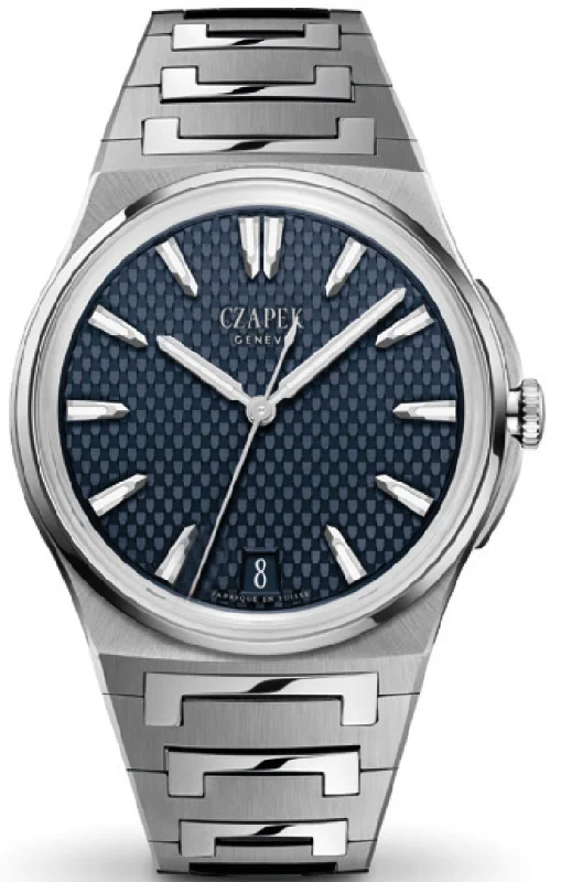 men's mechanical watches with quartz design -Czapek Antarctique Passage de Drake Deep Blue S