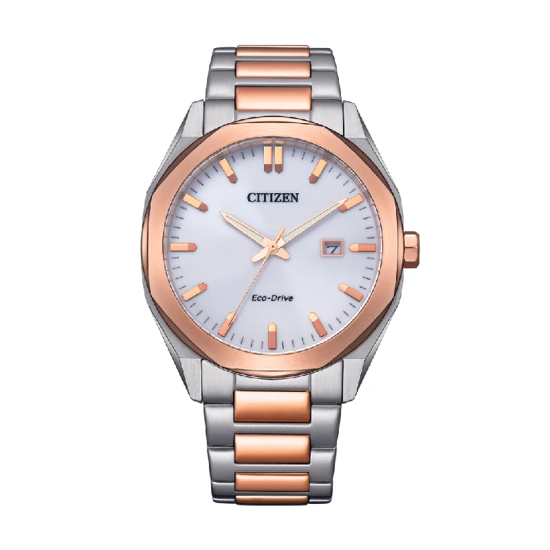 men's Seiko for beginners -CITIZEN BM7606-84A ECO-DRIVE TWO TONE STAINLESS STEEL MEN WATCH