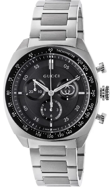 men's mechanical watches with phosphorescent design -Gucci Interlocking