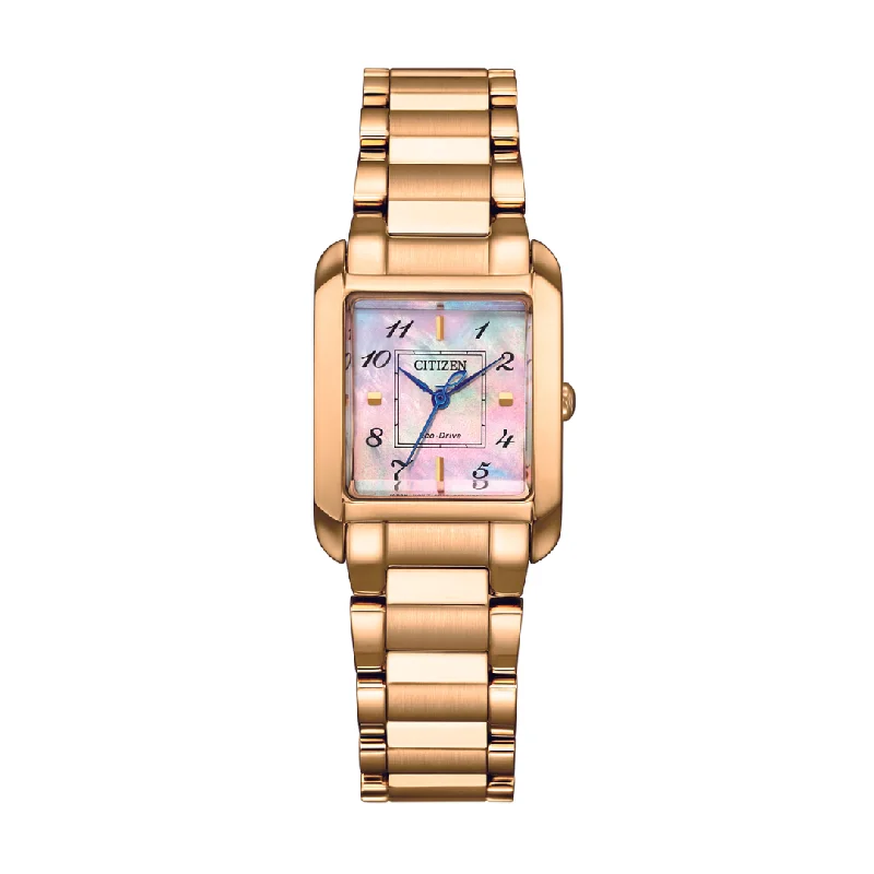 women's Citizen concave design watches -CITIZEN L EW5603-89Y ECO-DRIVE WOMEN WATCH