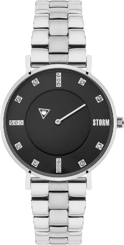 women's Storm with metal straps -Storm Watch Rina Black