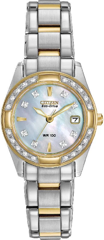 women's Citizen sleek design watches -Citizen Regent Diamond Eco Drive Ladies