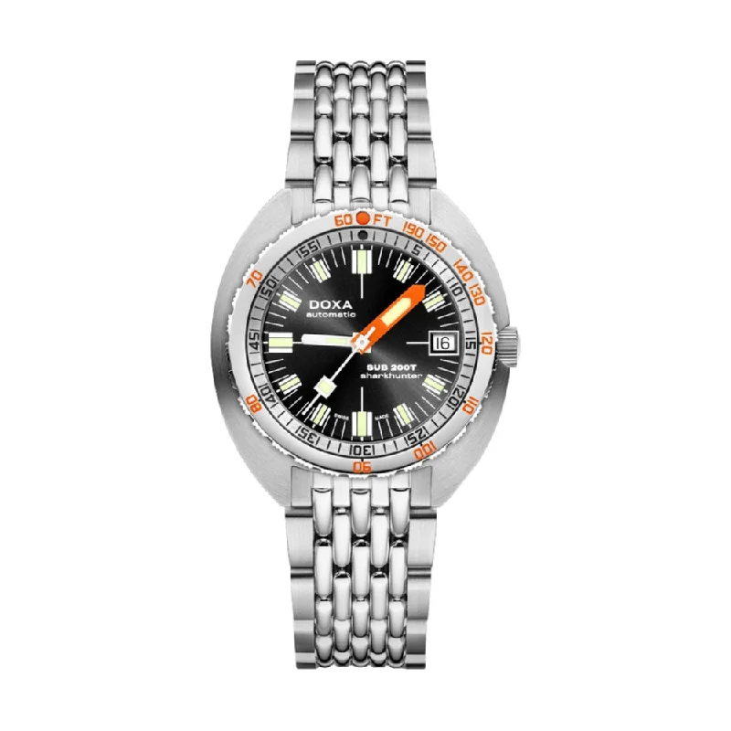 men's GMT watches with kinetic style design -Sub 200T Sharkhunter Sunray Black Dial on Bracelet, 39mm men's GMT watches with kinetic style design -Sub 200T Sharkhunter Sunray Black Dial on Bracelet, 39mm