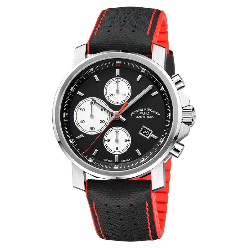 rectangular-case dress watches-29er Chronograph Black Dial Rubber Strap