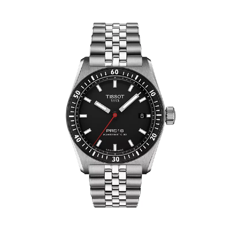 British-tailoring dresswatches-PR516 Powermatic 80 38mm - Black on Bracelet