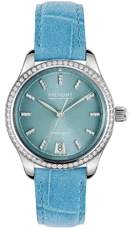 women's mechanical watches with concave design -Bremont Lady K Blue