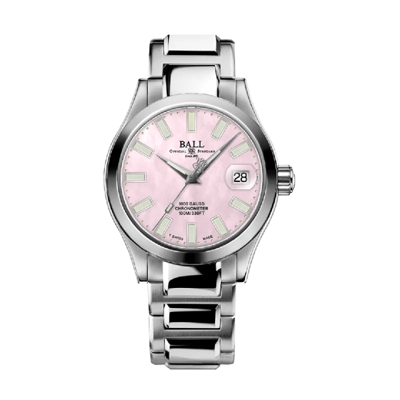 men's mechanical watches with leap year design -BALL ENGINEER III NL9616C-S1C-PK MARVELIGHT CHRONOMETER MEN WATCH