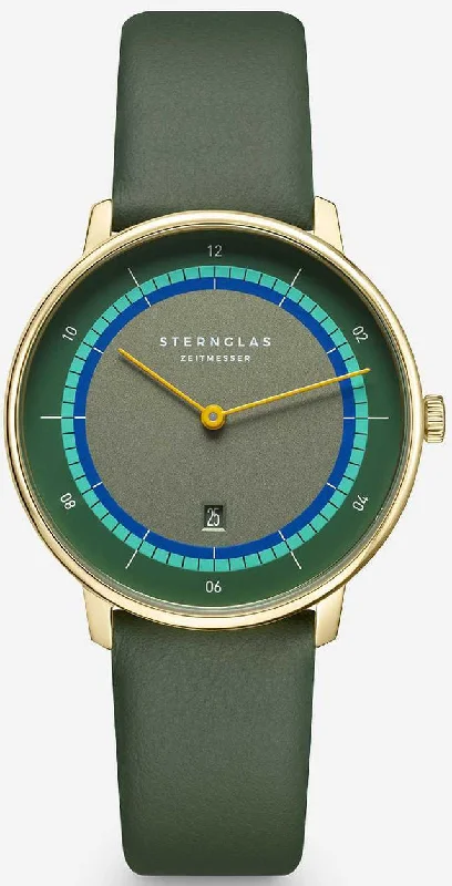women's mechanical watches with altimeter function -Sternglas Naos XS Edition Argo Dark Green 