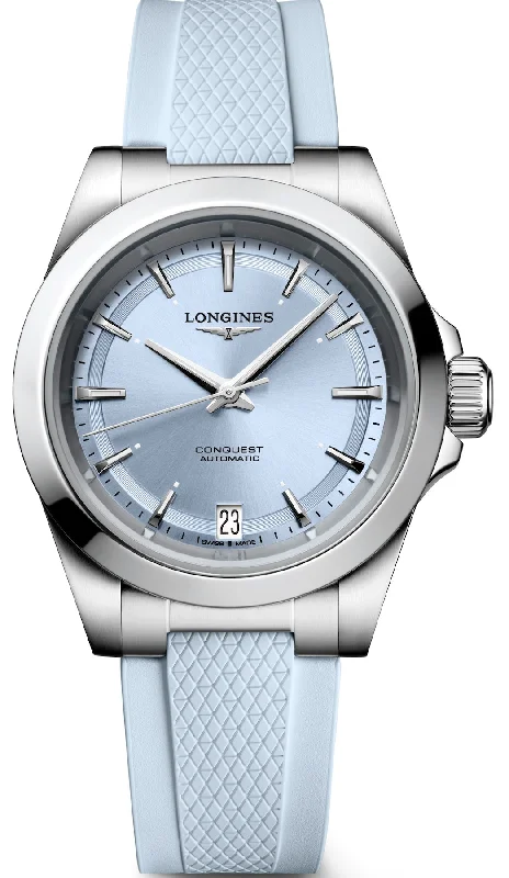 women's Longines with metal straps -Longines Conquest Ladies