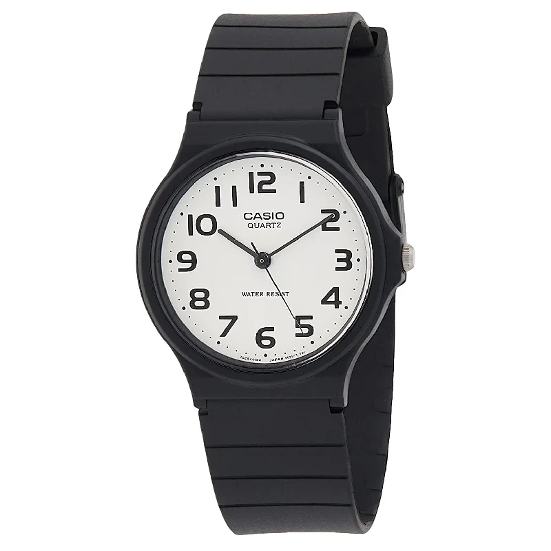 Unisex Spring Style Watches-Casio Watch Black White Big Numbers MQ-24-7B2LDF