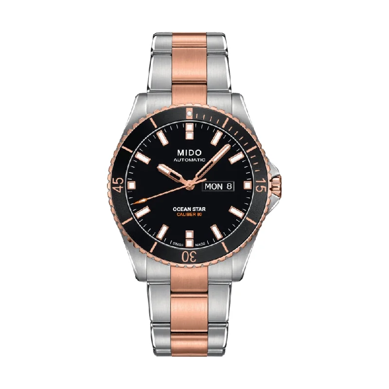 men's chronograph watches with perpetual calendar design -Ocean Star Captain Black Two-Tone men's chronograph watches with perpetual calendar design -Ocean Star Captain Black Two-Tone