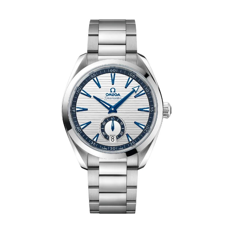 men's chronograph watches with rubber style straps -Seamaster Aqua Terra 150M Co-Axial Master Chronometer Small Seconds 41mm - Silver/Blue on Bracelet men's chronograph watches with rubber style straps -Seamaster Aqua Terra 150M Co-Axial Master Chronometer Small Seconds 41mm - Silver/Blue on Bracelet