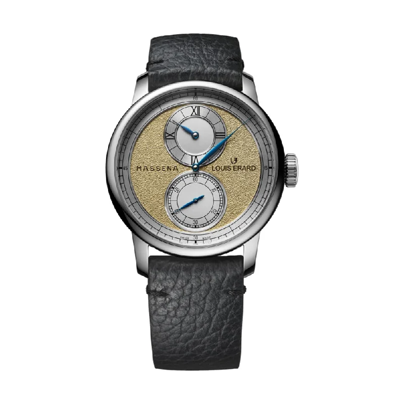 men's digital watches with chronograph style design -Le Regulateur Louis Erard x Massena LAB Gold