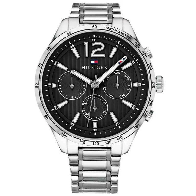 Men's Mechanical Dress Watches-Tommy Hilfiger 1791469 Men's Black Chronograph Watch Men's Mechanical Dress Watches-Tommy Hilfiger 1791469 Men's Black Chronograph Watch