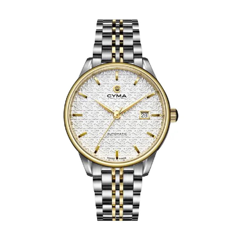 men's Seiko hand-wound design watches -CYMA CLASSIC W02-00801-001 AUTOMATIC STAINLESS STEEL TWO-TONE MEN WATCH men's Seiko hand-wound design watches -CYMA CLASSIC W02-00801-001 AUTOMATIC STAINLESS STEEL TWO-TONE MEN WATCH