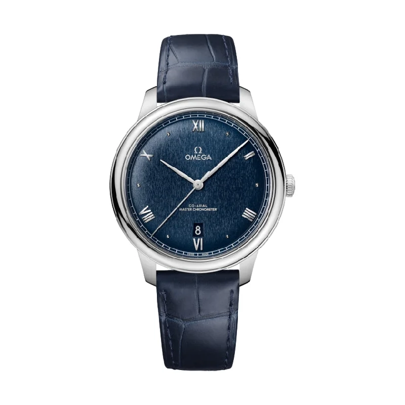 men's field watches with chime style design -De Ville Prestige Co-Axial Master Chronometer 40mm - Blue on Leather Strap men's field watches with chime style design -De Ville Prestige Co-Axial Master Chronometer 40mm - Blue on Leather Strap