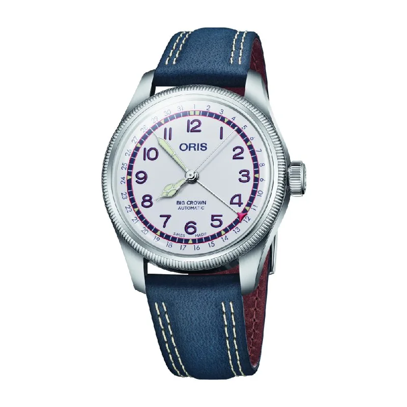 men's GMT watches with vibration alert design -Hank Aaron Big Crown Pointer Date Limited Edition