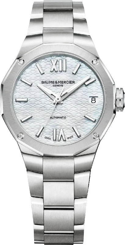 women's mechanical watches with leather style straps for formal events -Baume et Mercier Riviera Ladies women's mechanical watches with leather style straps for formal events -Baume et Mercier Riviera Ladies