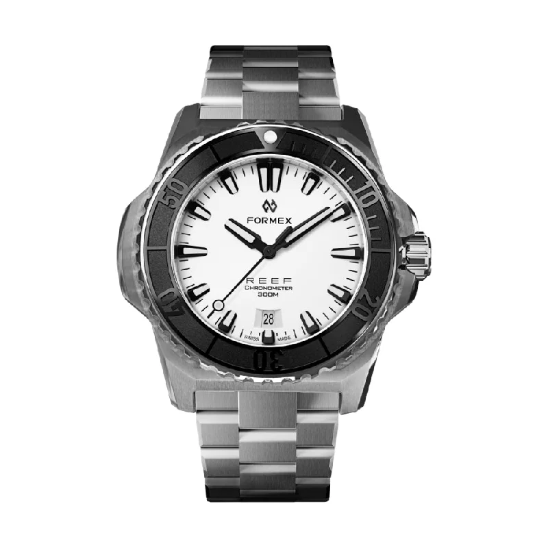 men's dive watches with hand-wound style -REEF White Dial