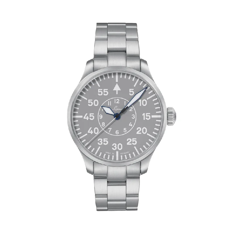 men's Swiss-made GMT watches -Pilot Basic Aachen MB Automatic 42mm - Grey on Bracelet men's Swiss-made GMT watches -Pilot Basic Aachen MB Automatic 42mm - Grey on Bracelet