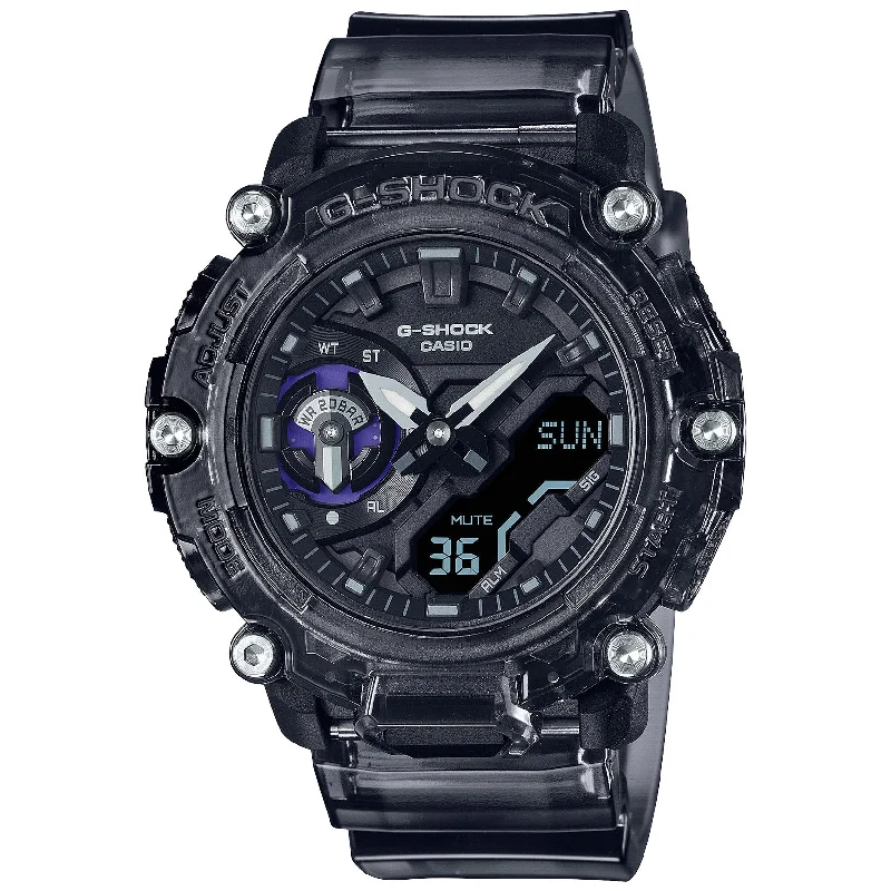 men's skeletonized watches with modern vintage style -G-Shock GA2200 Sound Waves Black Limited Edition men's skeletonized watches with modern vintage style -G-Shock GA2200 Sound Waves Black Limited Edition