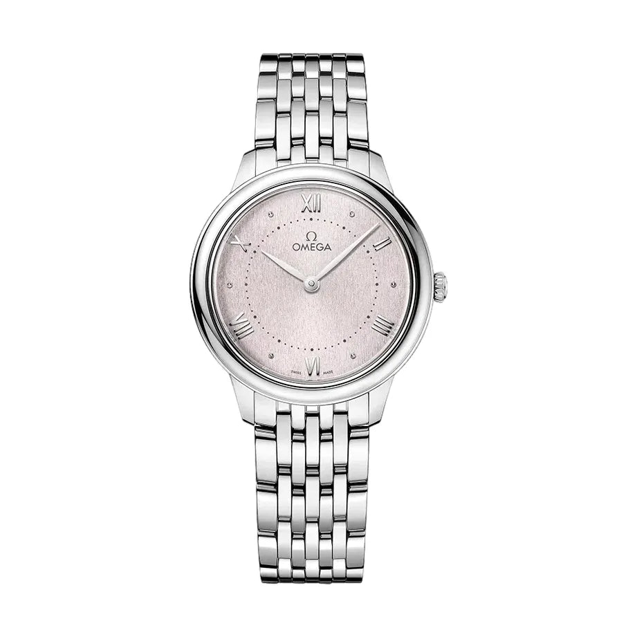 men's field watches with limited edition design -De Ville Prestige Quartz 30mm - Rose Silver on Bracelet