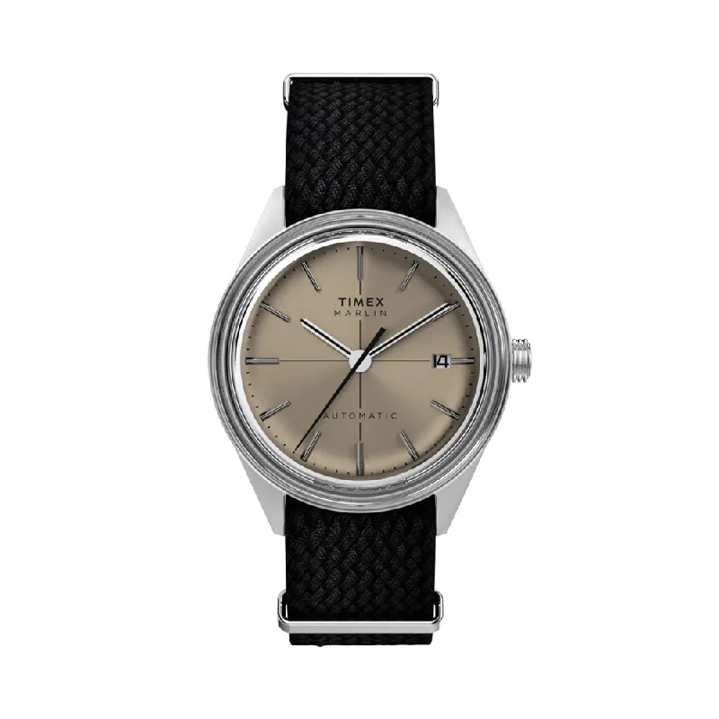 lapel-pin coordinated-Marlin® Jet Automatic 38mm - Tan on Fabric Strap