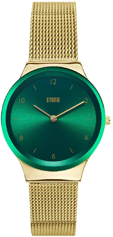 women's Storm solar watches -Storm Zadie Gold Green