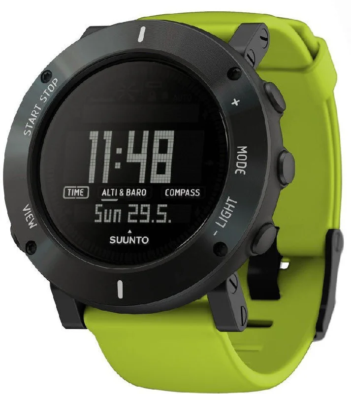 Mens Smart Watches Heart Rate Variability-Suunto Watch Core Crush Lime
