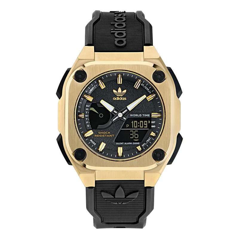 Unisex New Year's Eve Style Watches-Adidas Originals City Tech One Sst Unisex Black Watch AOFH23501 Unisex New Year's Eve Style Watches-Adidas Originals City Tech One Sst Unisex Black Watch AOFH23501