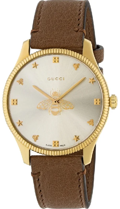 women's mechanical watches for casual wear -Gucci Watch G-Timeless Slim M Bee Second D women's mechanical watches for casual wear -Gucci Watch G-Timeless Slim M Bee Second D