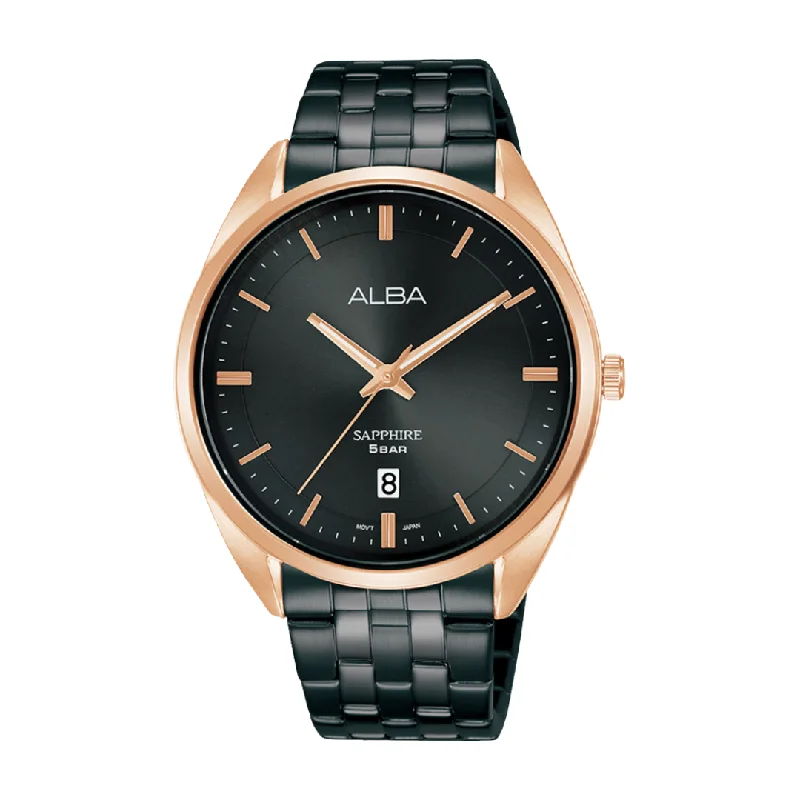 women's mechanical watches with date display -ALBA AS9L04X PRESTIGE QUARTZ 3 HANDS DATE MEN WATCH