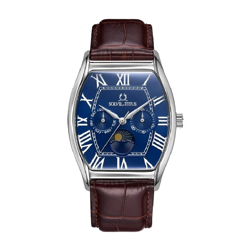men's digital watches for running -SOLVIL ET TITUS BARISTA W06-03219-004 MULTI-FUNCTION QUARTZ MEN WATCH