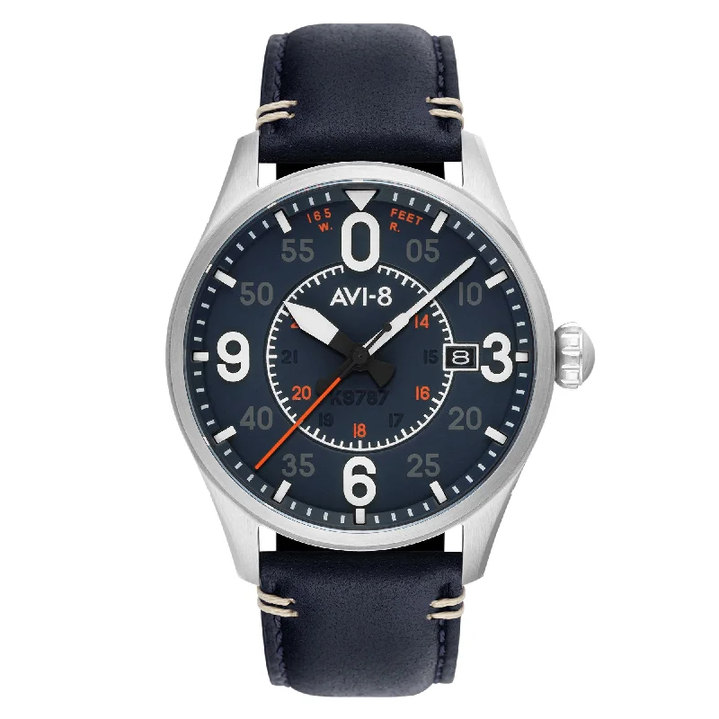 men's pilot watches with backlight style design -AVI-8 Spitfire Smith Automatic Birmingham