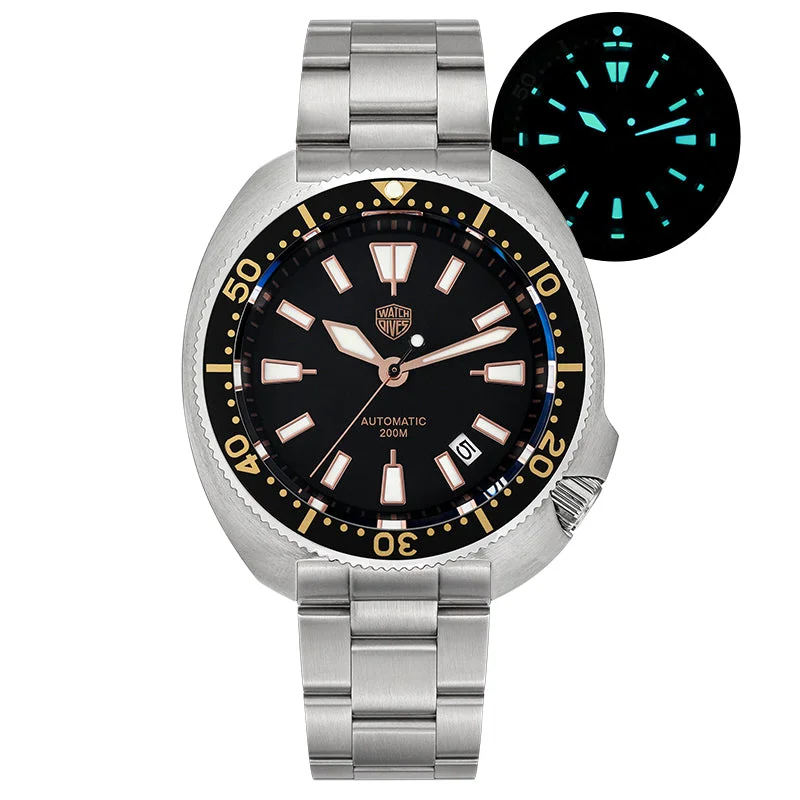 men's minimalist dive watches -Watchdives Land Tortoisen WD6105 Dive Watch