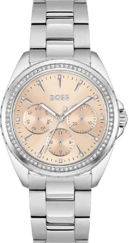 women's mechanical watches with magnifying design -Boss Atea Ladies