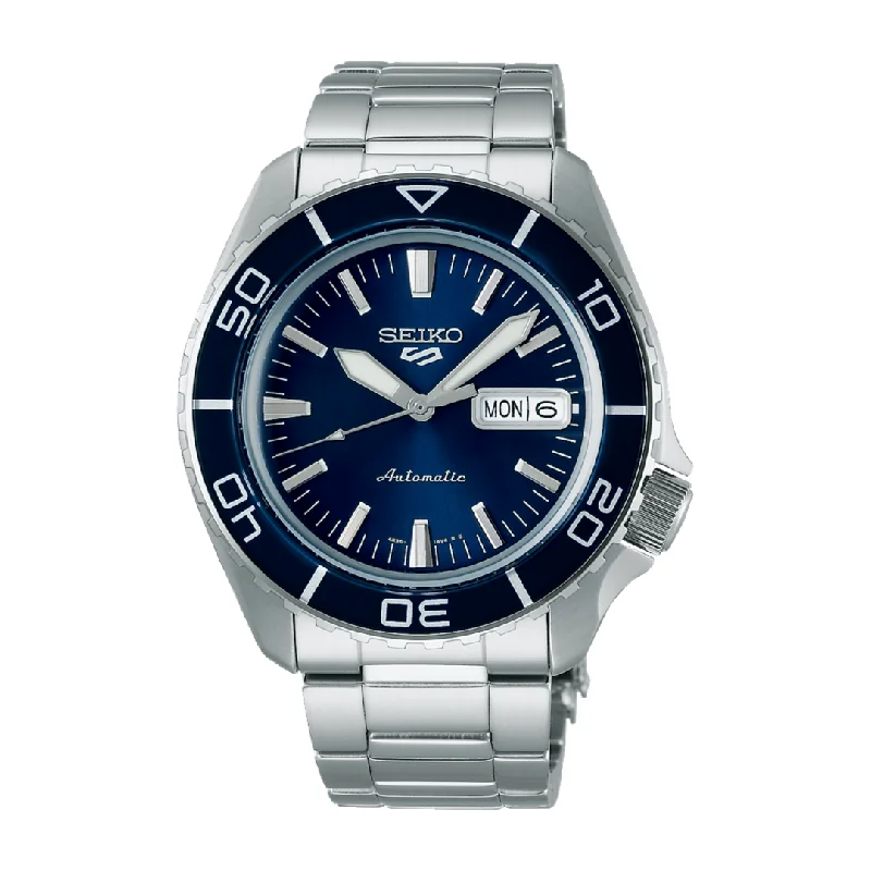 men's Seiko with metal straps -SEIKO 5 SPORTS SRPK97K1 BLUETONE REDUX AUTOMATIC MEN WATCH men's Seiko with metal straps -SEIKO 5 SPORTS SRPK97K1 BLUETONE REDUX AUTOMATIC MEN WATCH