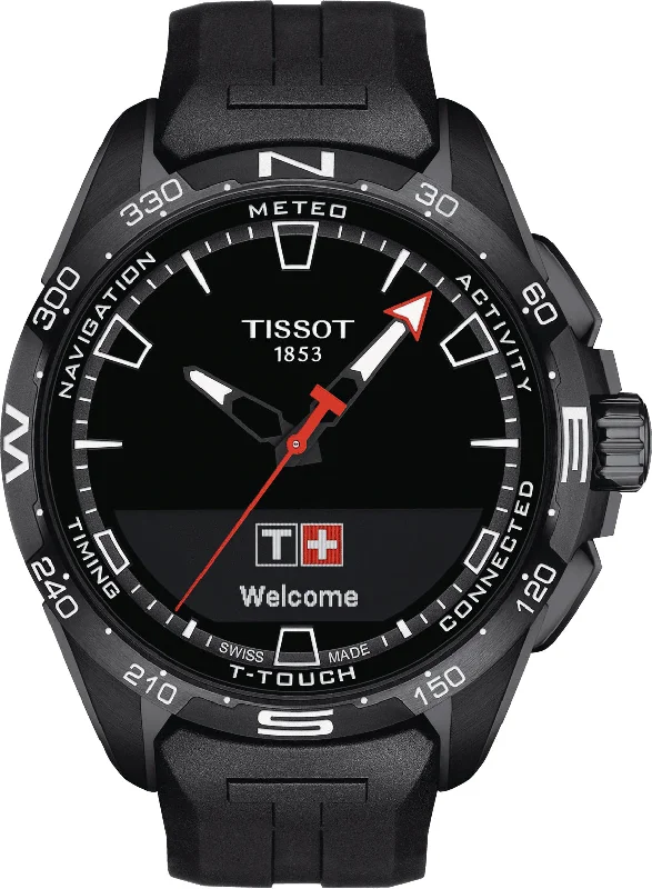 Mens Smart Watches Engraved-Tissot T-Touch Connect Solar