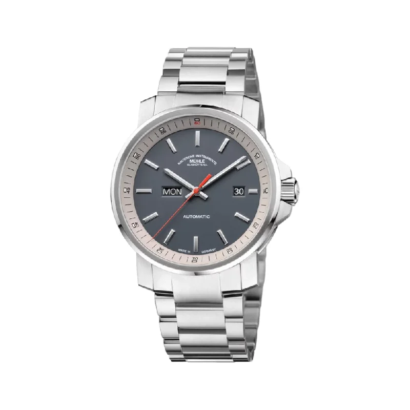 men's GMT watches with NATO style straps -29ER Day/Date 42.4mm - Grey on Bracelet