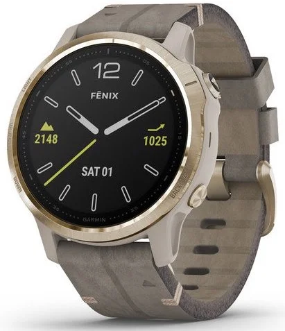 Smart Watches for Mens Calorie Burn Tracking-Garmin Watch Fenix 6S Sapphire Light Gold Shale Suede Band D Smart Watches for Mens Calorie Burn Tracking-Garmin Watch Fenix 6S Sapphire Light Gold Shale Suede Band D