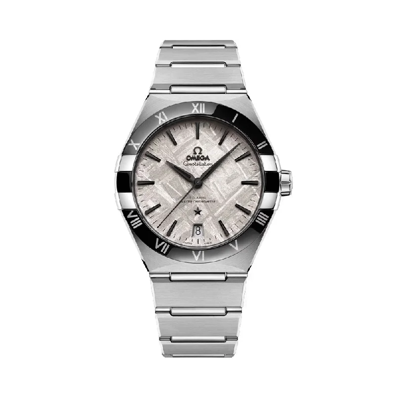 men's digital watches with self-winding display -Constellation Co-Axial Master Chronometer 41mm - Grey Meteorite on Bracelet men's digital watches with self-winding display -Constellation Co-Axial Master Chronometer 41mm - Grey Meteorite on Bracelet