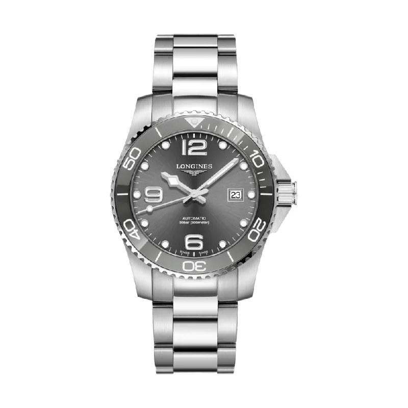 executive-gift dresswatches-HydroConquest Sunray Grey Dial 41mm